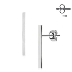 Pair of Long Bar Stud Earrings