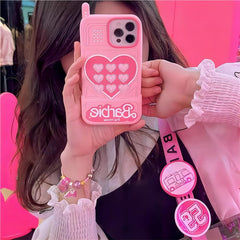 Pink Barbie Heart iPhone Case