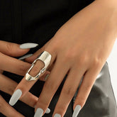 Punk Style Armour Bendable Double Knuckle Ring