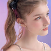 Sanrio Enamel Bowknot Heart Devil Kuromi Huggie Hoop Earrings