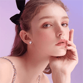 Sanrio Enamel Kuromi Heart Earrings