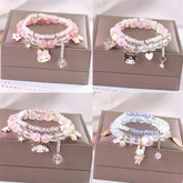 Sanrio Kawaii Anime Melody Kuromi Cinnamoroll Crystal Bracelet
