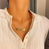 Stainless Steel Constellation Zodiac Astrology Letter Pendant Necklace