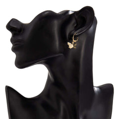 Trendy 6 Pairs Butterfly Cherry Huggie Hoop Earrings Set