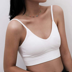 Trendy Colorful Acrylic Cylindricity Charm Choker Necklace