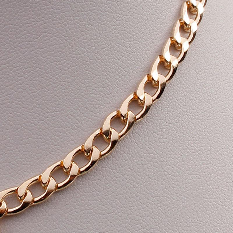 Trendy Gold Silver Tone Curb Link Chain Heart Locket Pendant Choker Necklace