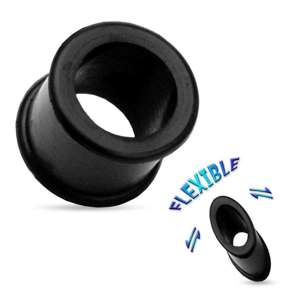Ultra Soft Double Flared Silicone Flexible Ear Gauges Tunnels