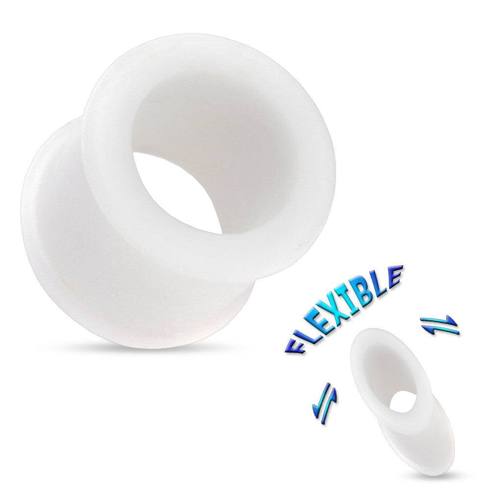 Ultra Soft Double Flared Silicone Flexible Ear Gauges Tunnels