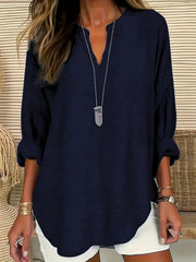 Classic Long Sleeve V-Neck Top