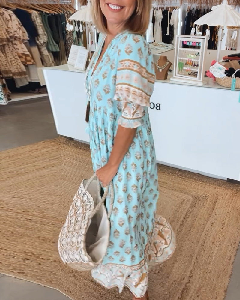 Bohemian Tiered Maxi Dress