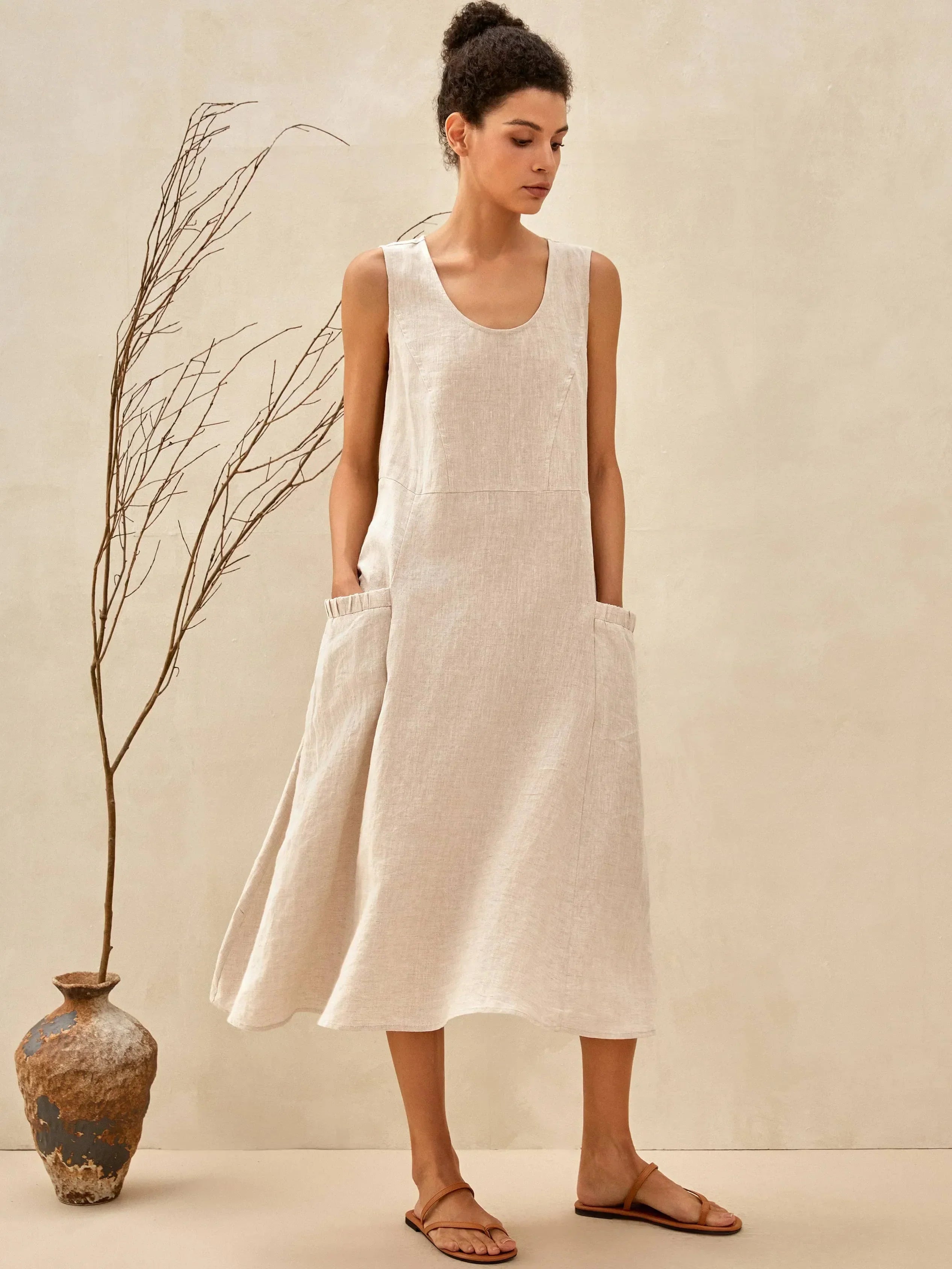 Elegant Dress with Pockets