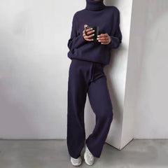 Oversized Turtleneck  Sweatshirt  & Pants set