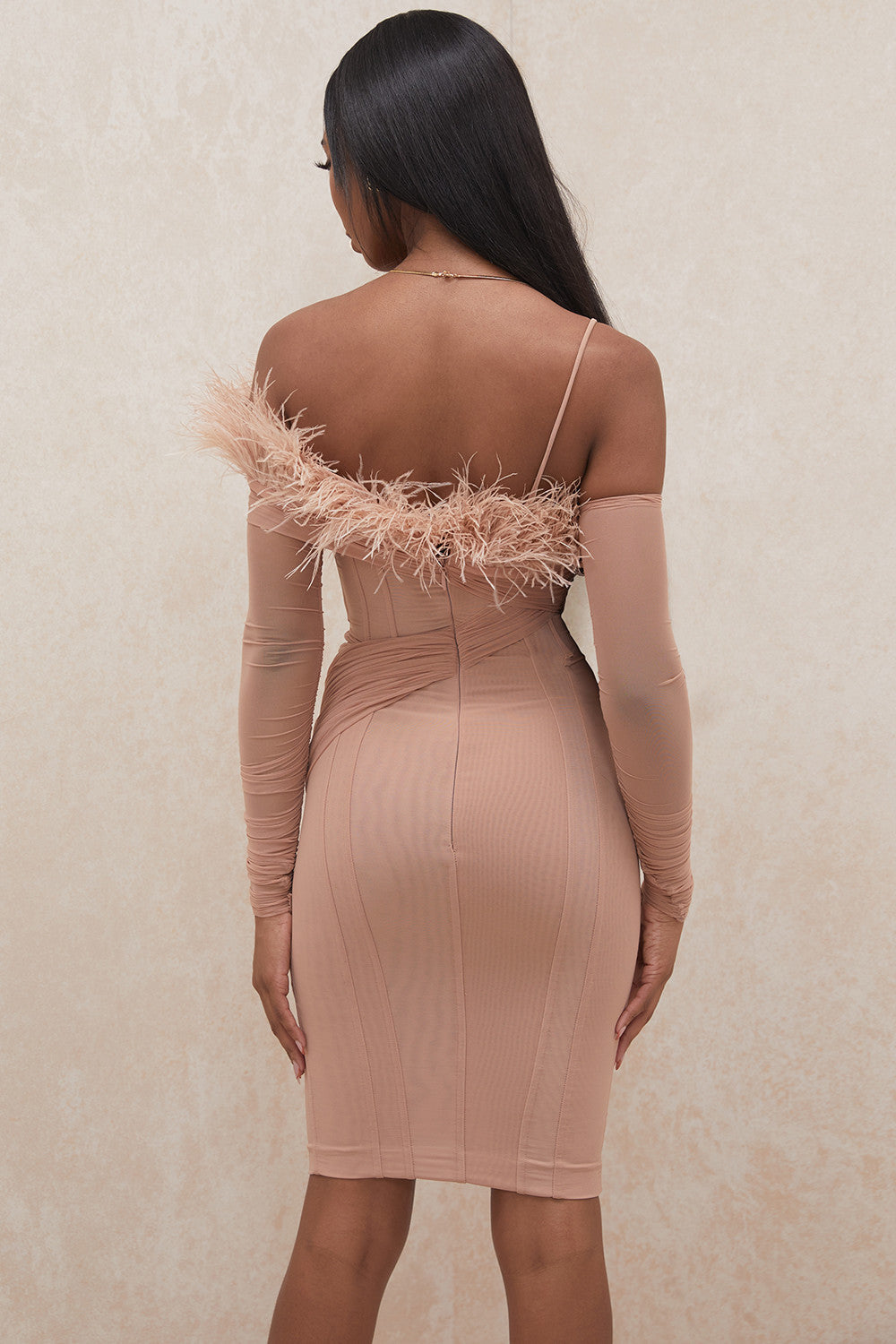 Naomi Feather bandage Dress