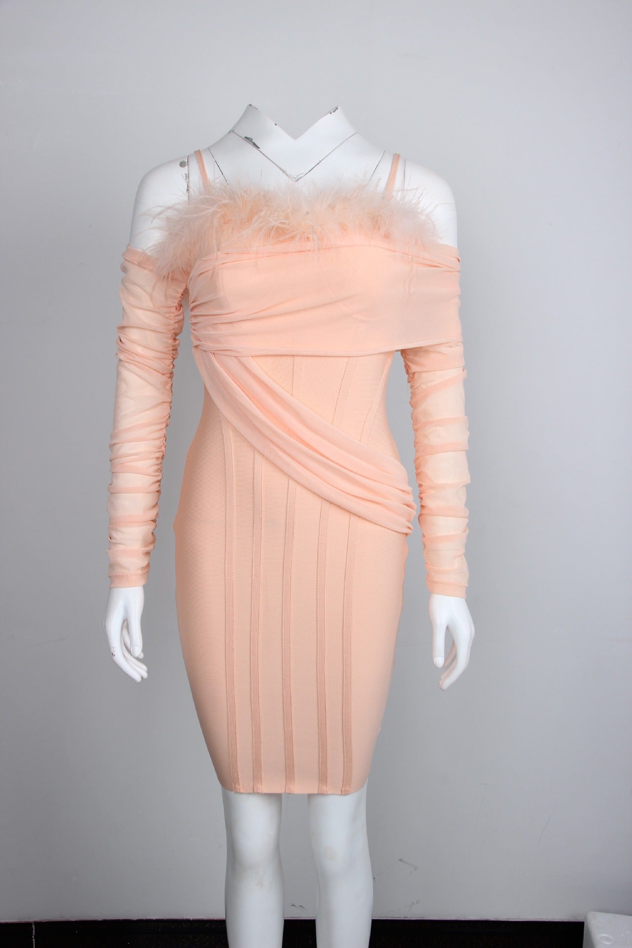 Naomi Feather bandage Dress