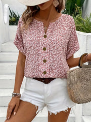 Floral Pink Print Blouse