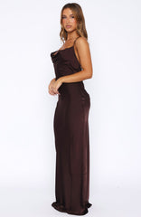 Over My Head Maxi Dress Chocolate