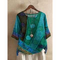 Comfortable Colorful Top With Half Sleeves