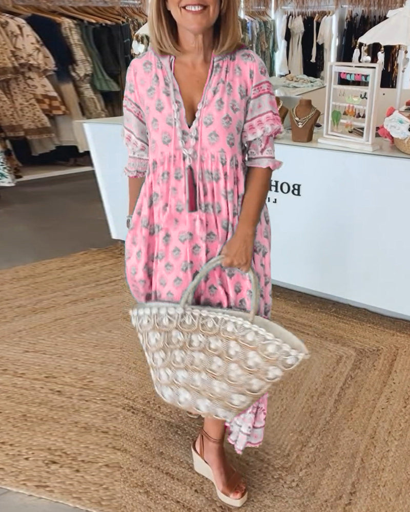 Bohemian Tiered Maxi Dress
