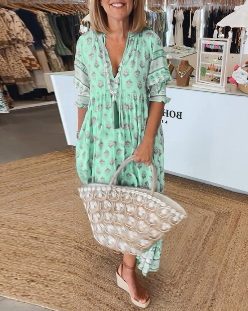 Bohemian Tiered Maxi Dress