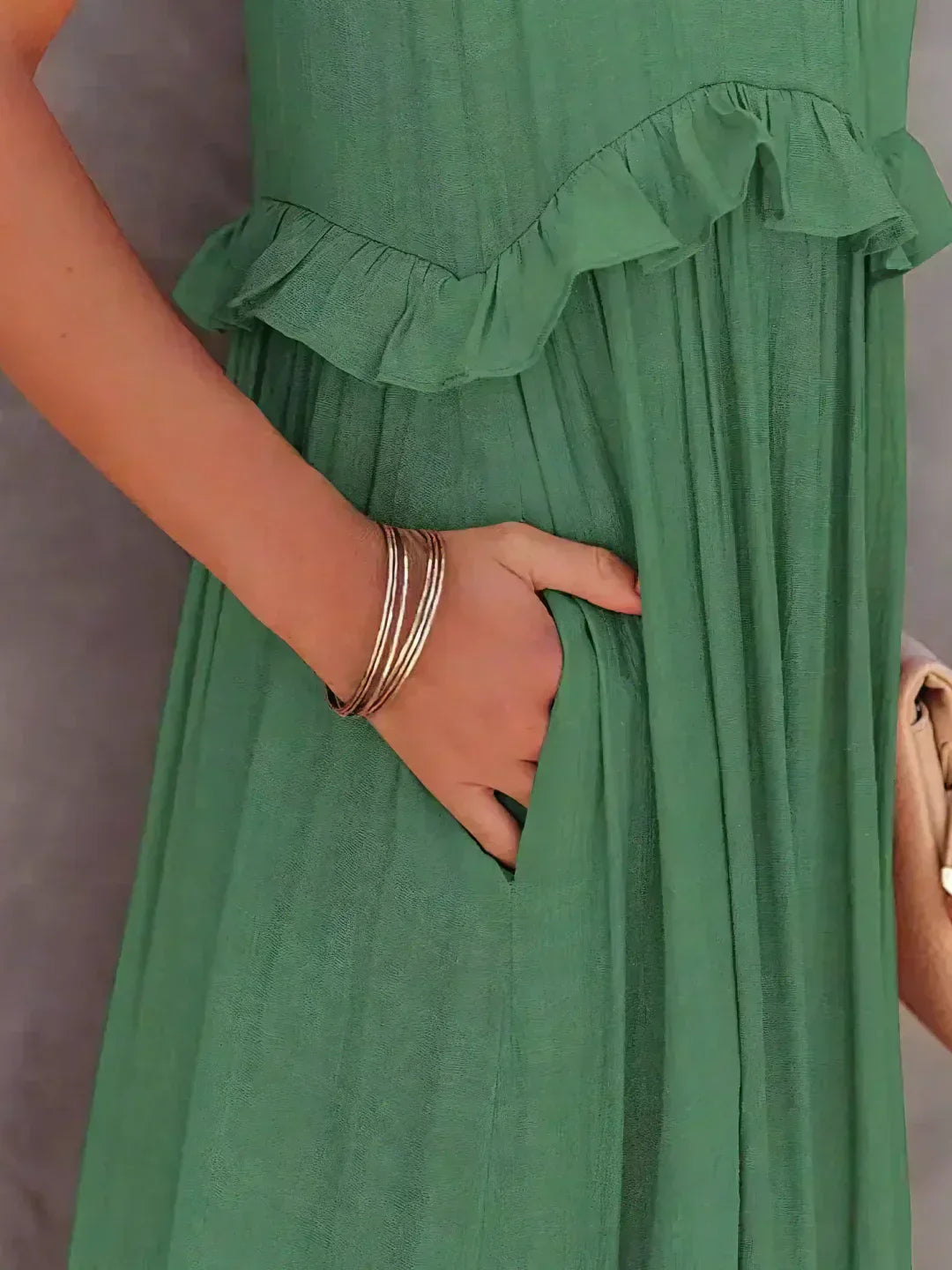 Halter Ruffle Maxi Dress