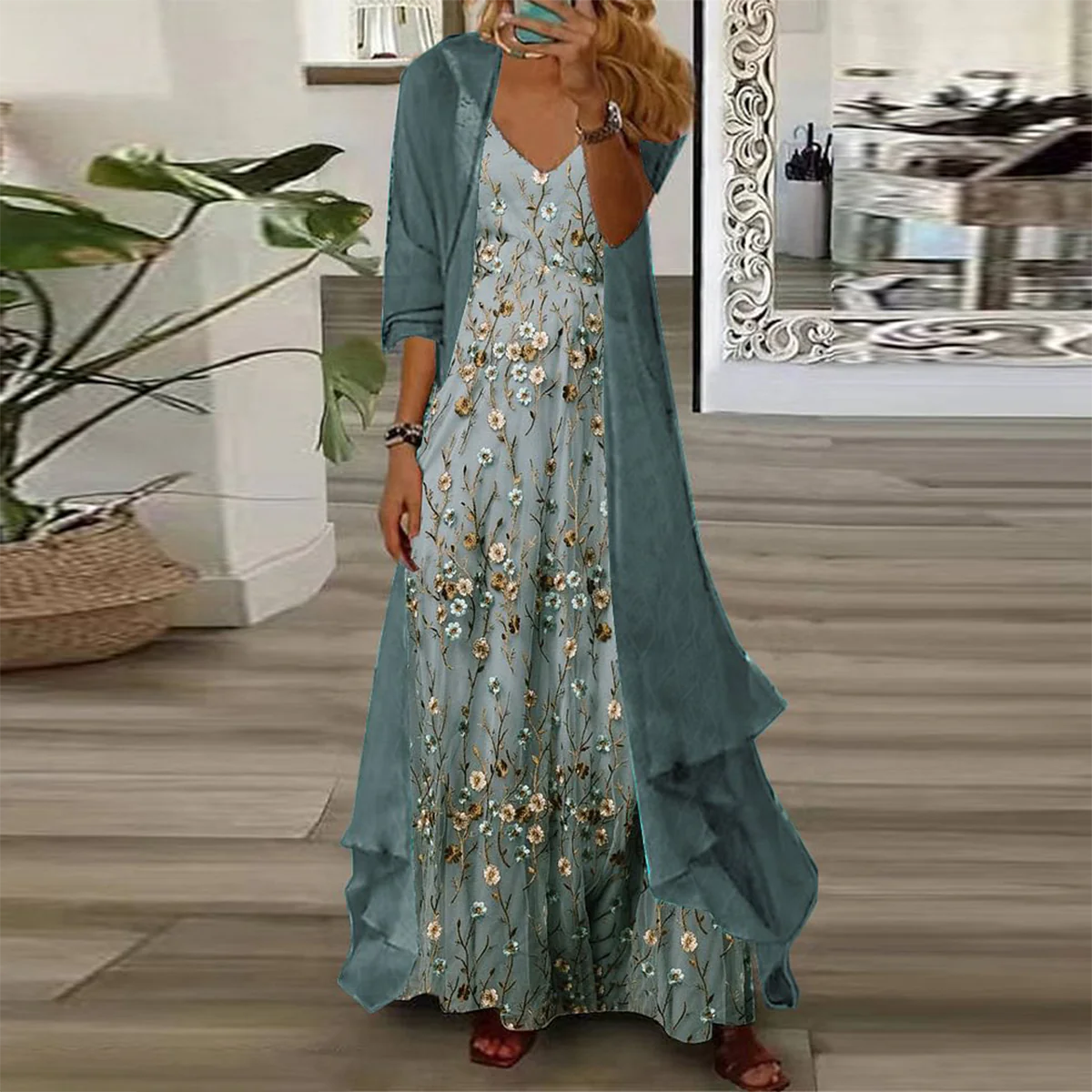 Two-Piece Long Dress Set