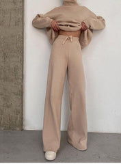 Oversized Turtleneck  Sweatshirt  & Pants set