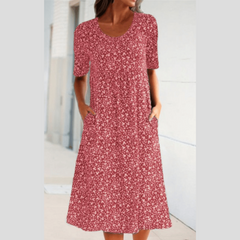 Stylish Midi Dress With Floral Print