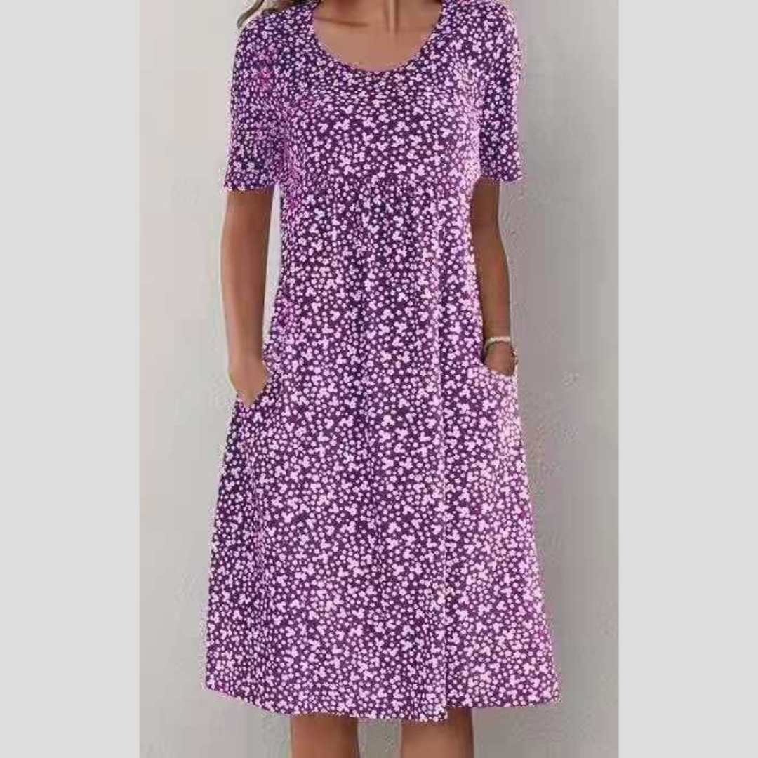 Stylish Midi Dress With Floral Print