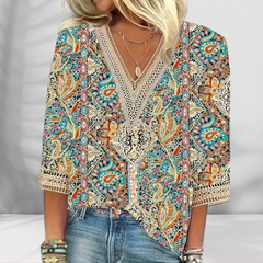 Boho V-neck Blouse