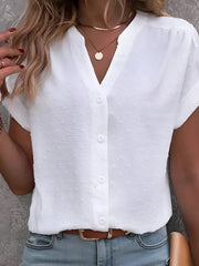 Stylish Dot Button-Down Top