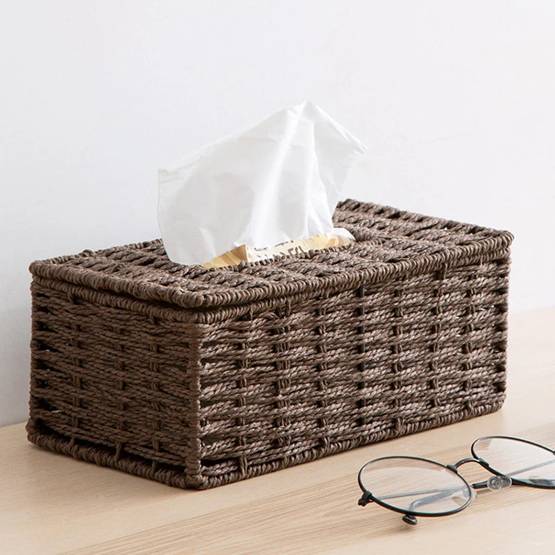 Boho Bliss Handwoven Tissue Box