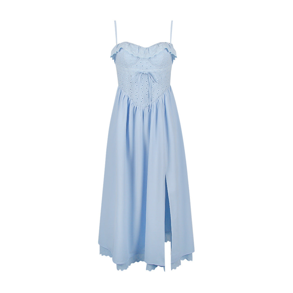 Celeste Azure Lace Midi Sundress