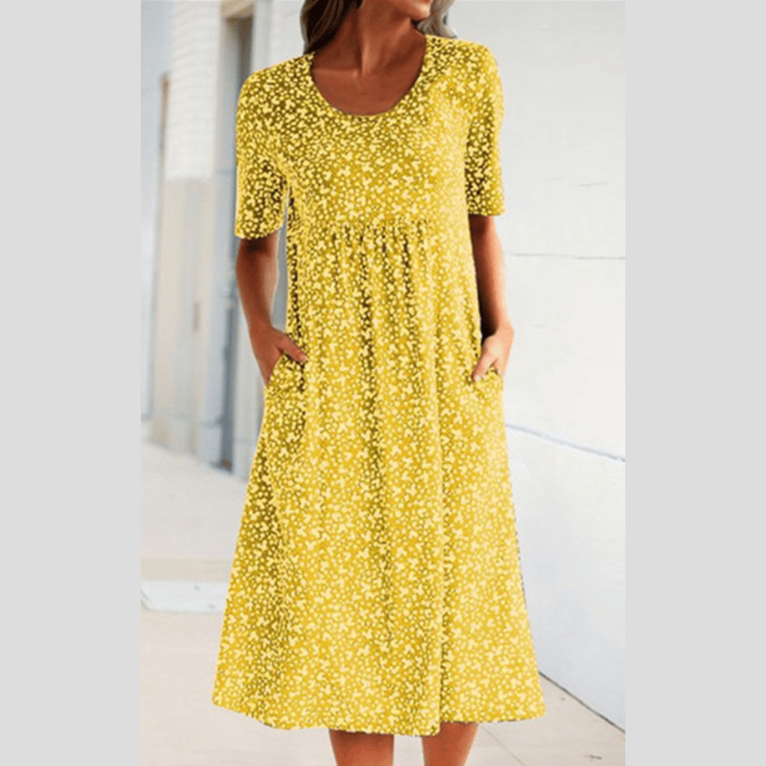 Stylish Midi Dress With Floral Print