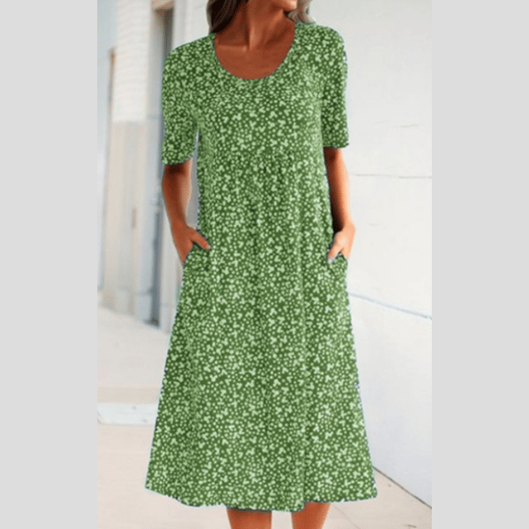 Stylish Midi Dress With Floral Print