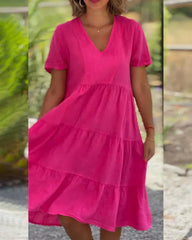 Casual Summer V-neck Dress