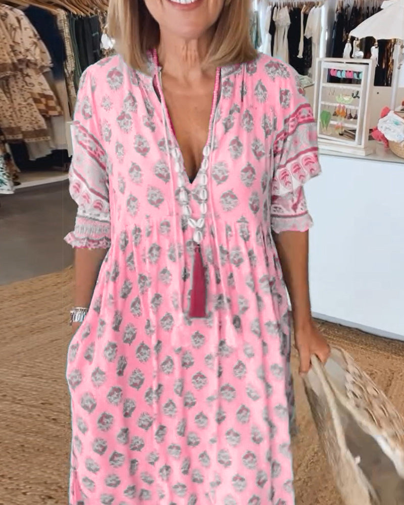 Bohemian Tiered Maxi Dress