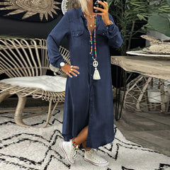 Comfortable Denim Shirt Dress