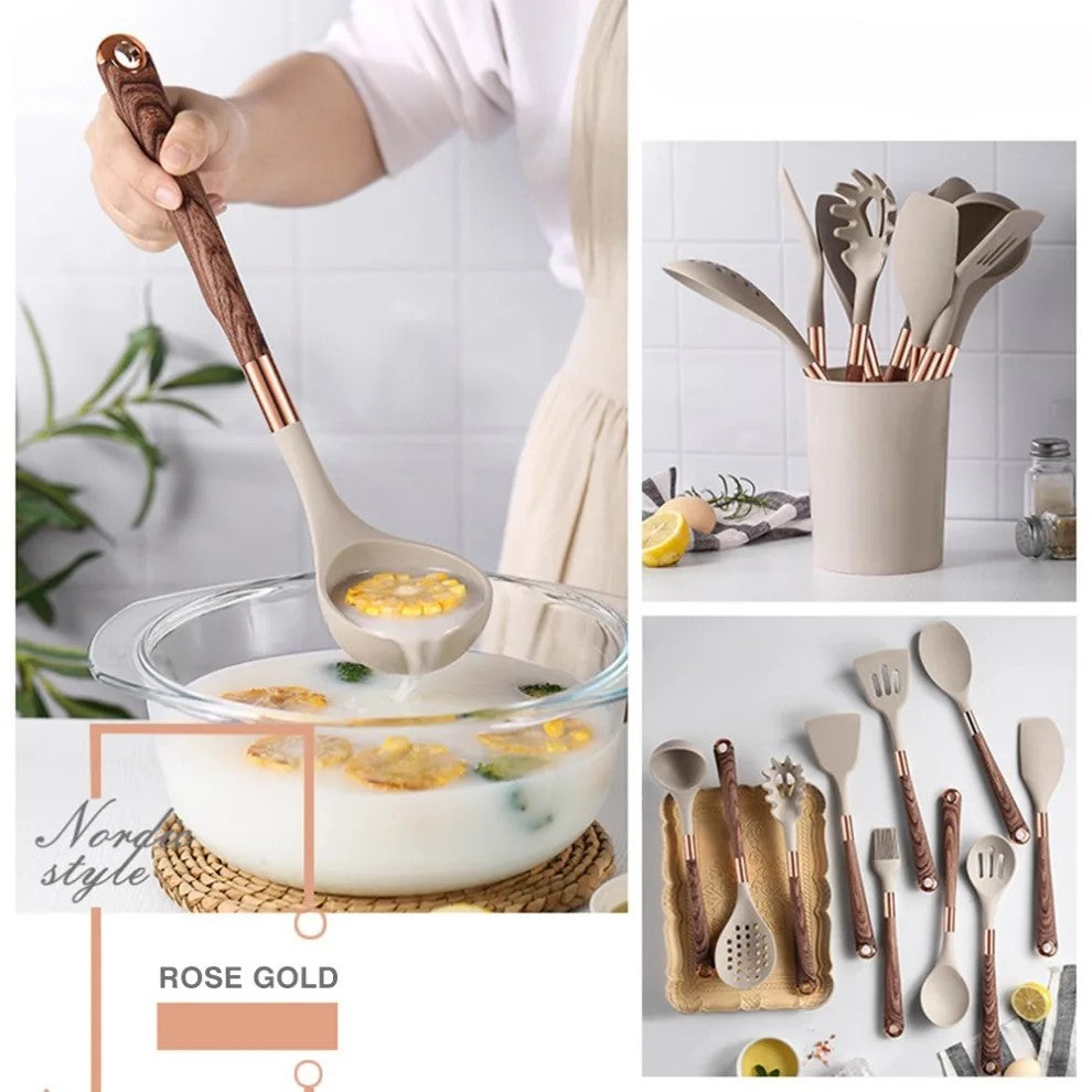 CulinaryWoodâ„?12pc Cooking Utensil Set