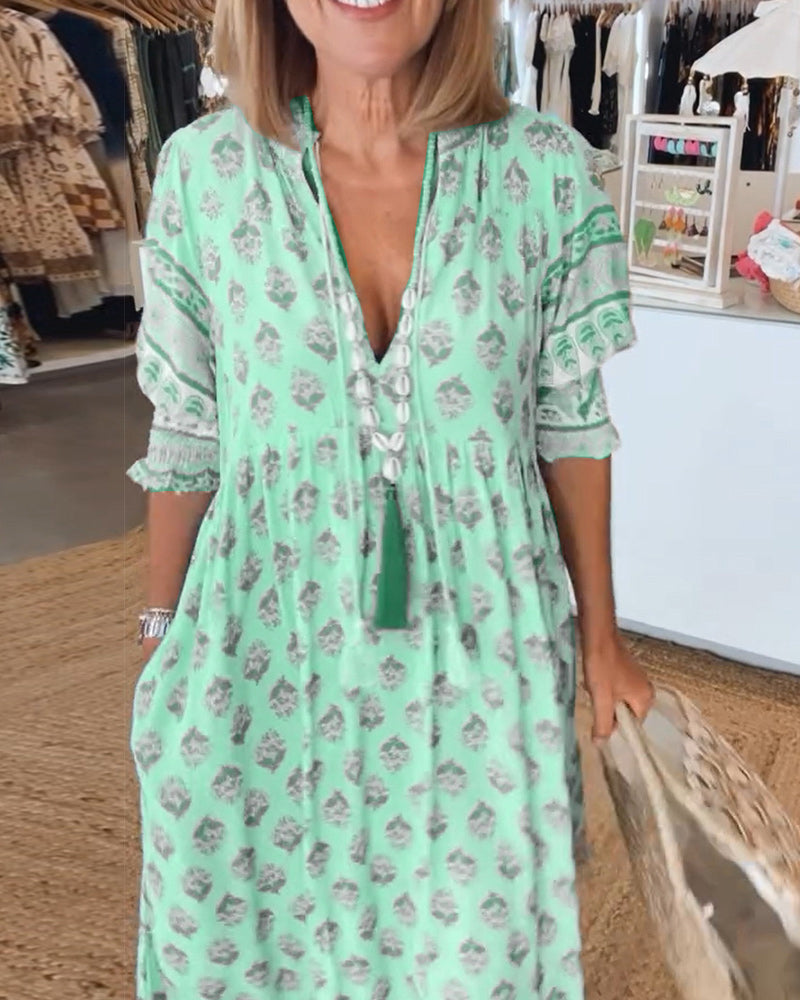 Bohemian Tiered Maxi Dress