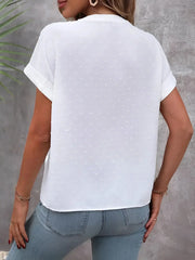Stylish Dot Button-Down Top