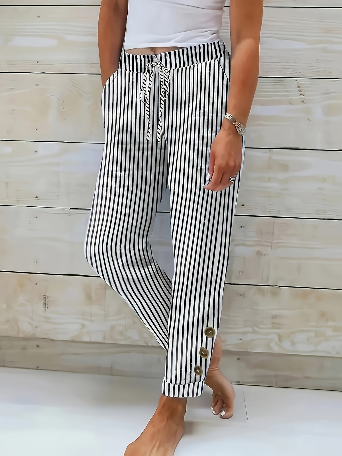 Casual Striped Pants