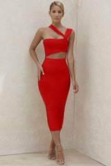 Lucia Bandage Dress with Asymmetrical Neckline