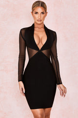 Mesh Patch Bandage Dress