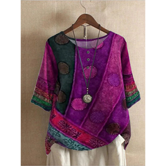 Comfortable Colorful Top With Half Sleeves