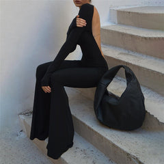 "Tulum" Long Sleeve Open Back Jumpsuit