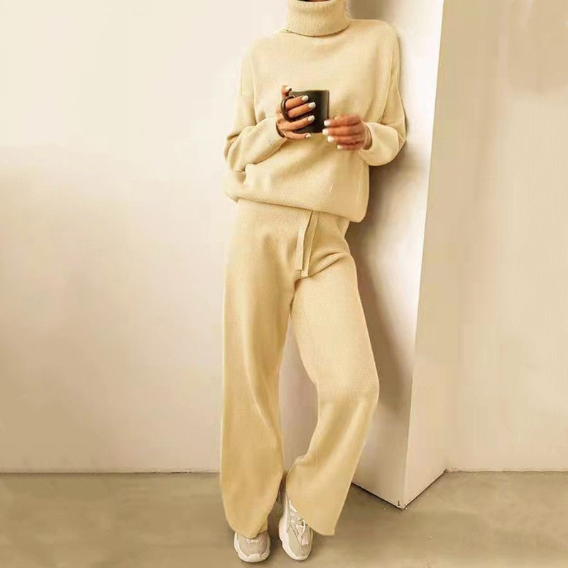 Oversized Turtleneck  Sweatshirt  & Pants set