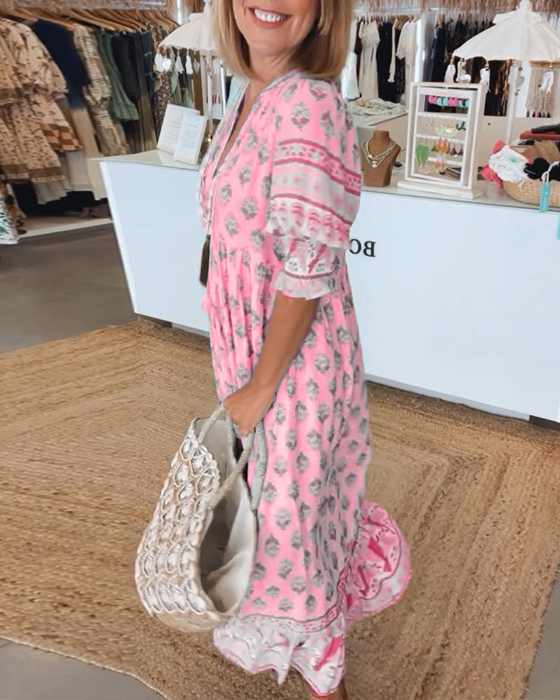 Bohemian Tiered Maxi Dress