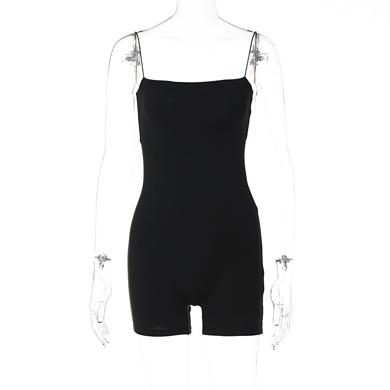 Backless Suspender Jumpsuit