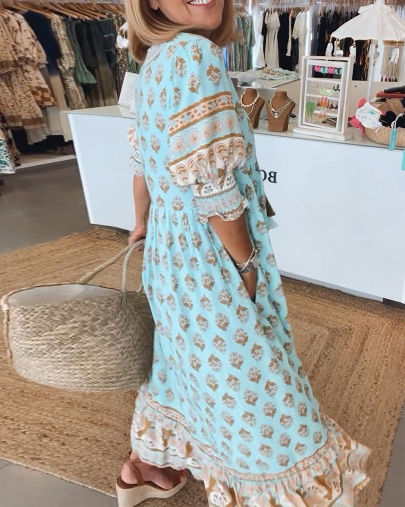 Bohemian Tiered Maxi Dress