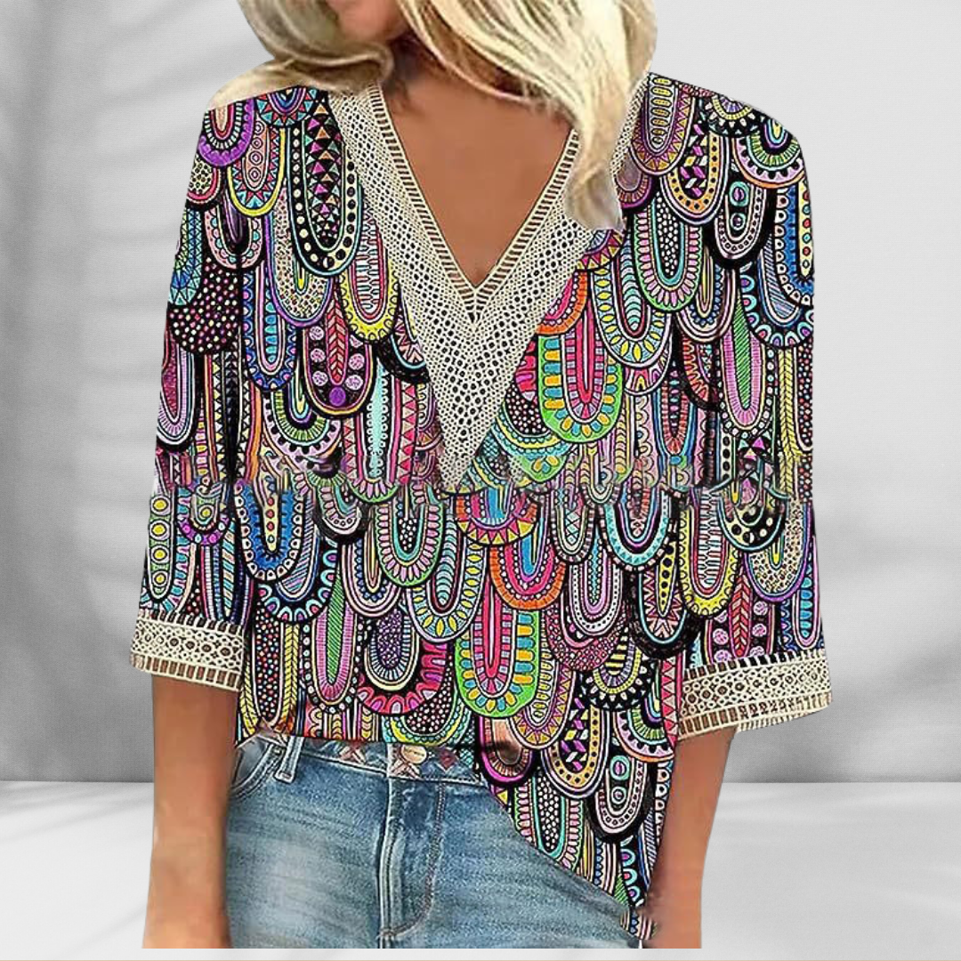 Boho V-neck Blouse